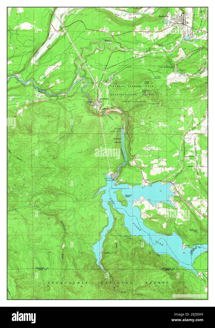 Map of eatonville washington Cut Out Stock Images & Pictures Alamy