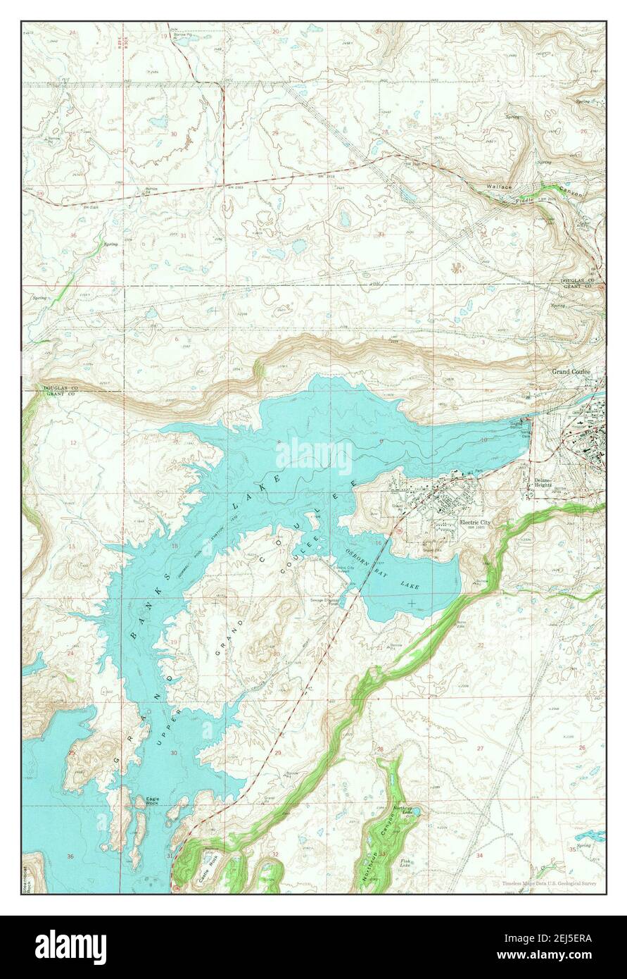 Electric City, Washington, map 1968, 124000, United States of America