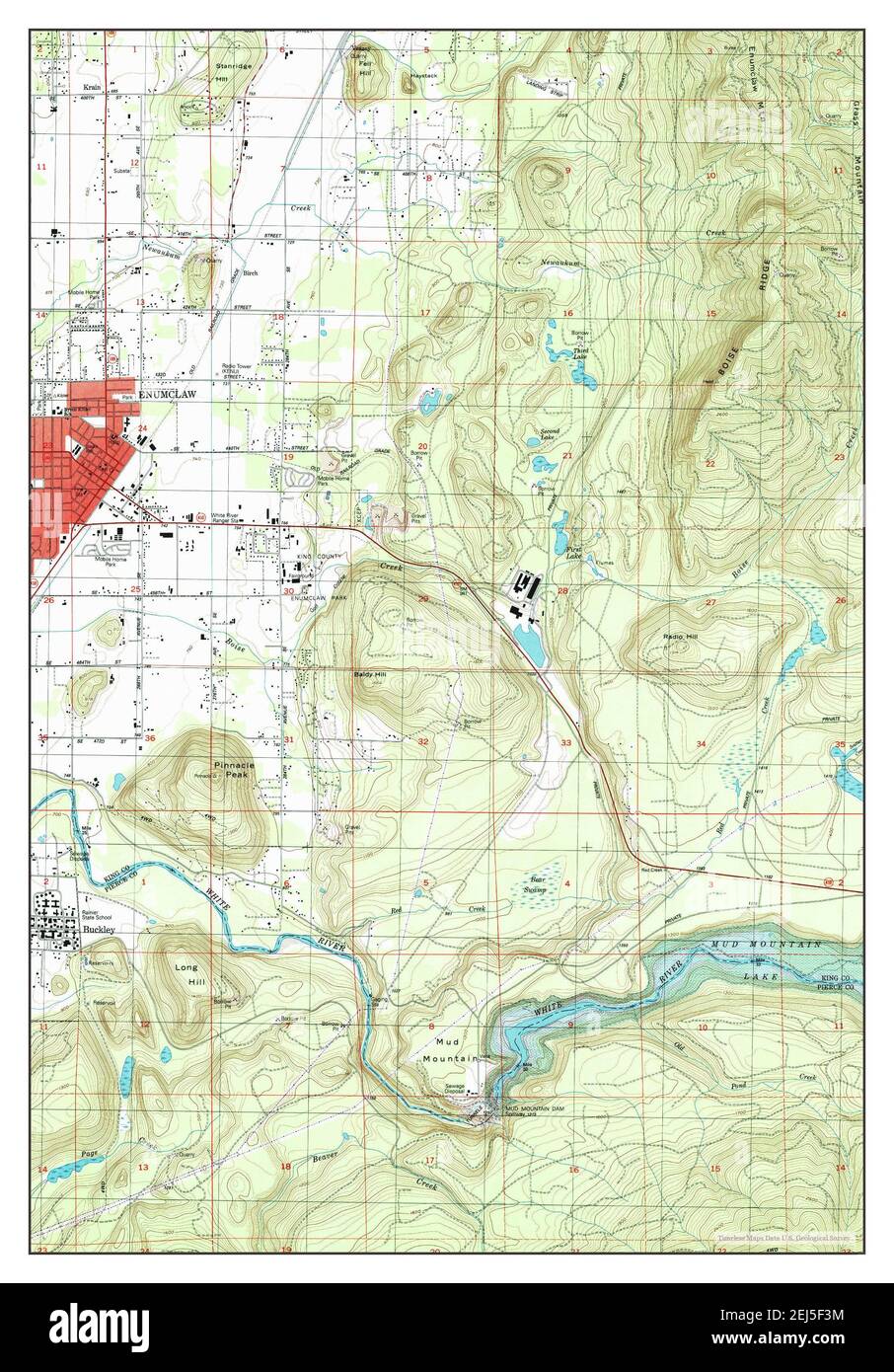Enumclaw, Washington, map 1997, 1:24000, United States of America by Timeless Maps, data U.S. Geological Survey Stock Photo