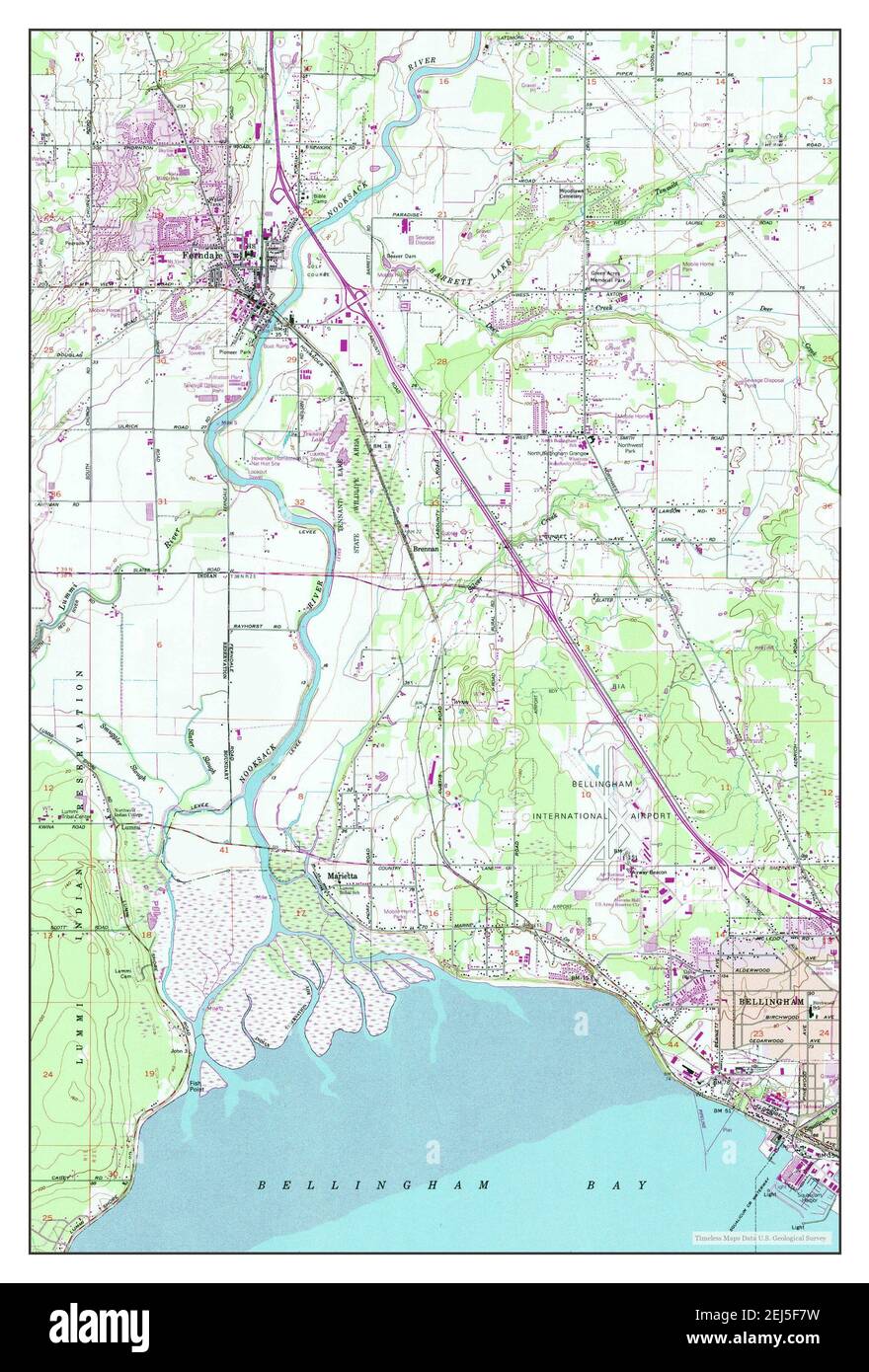 Ferndale, Washington, map 1952, 124000, United States of America by