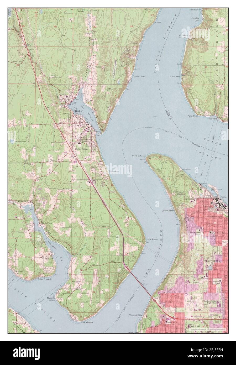 Gig Harbor, Washington, map 1959, 1:24000, United States of America by ...