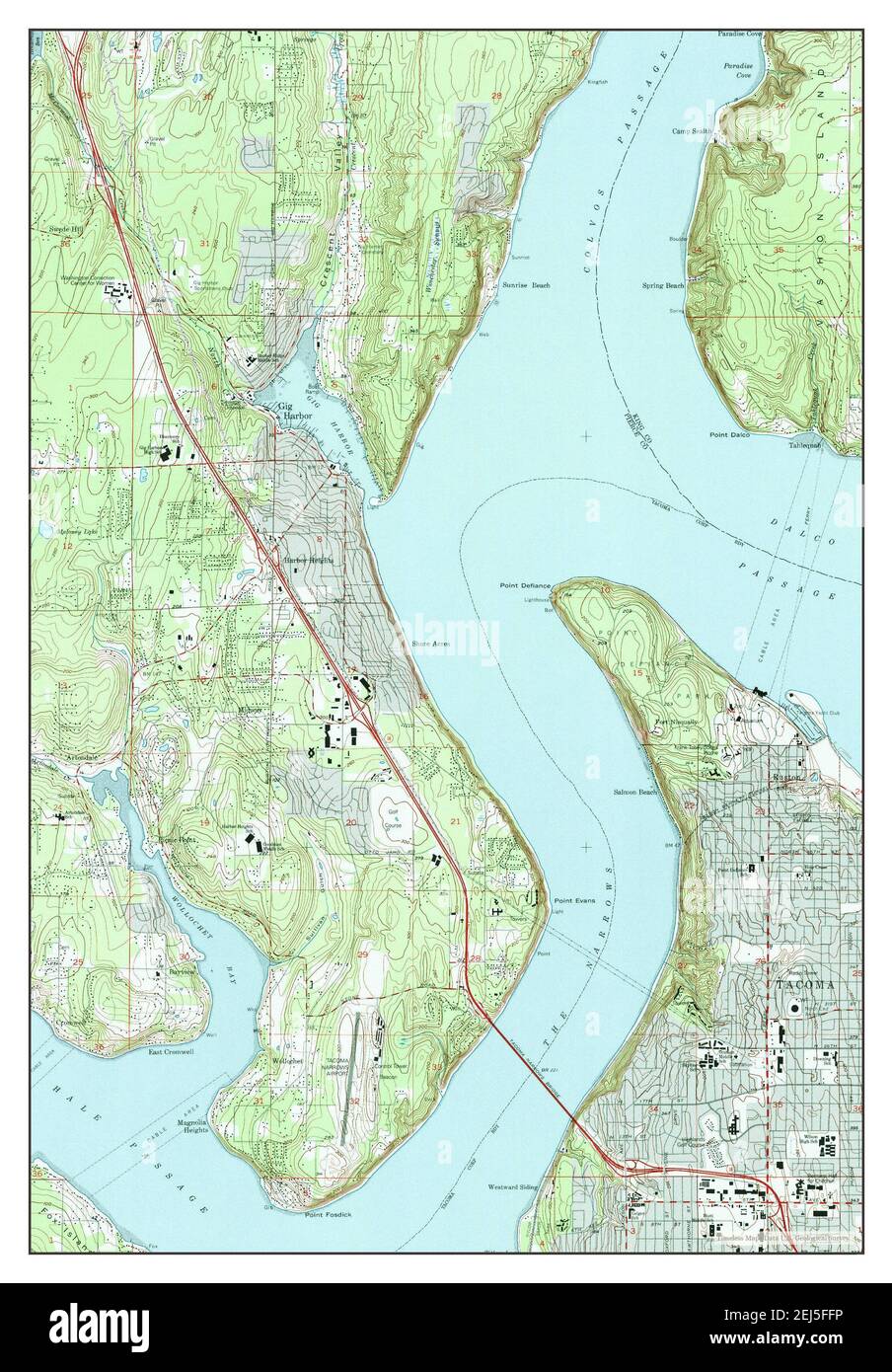 Gig Harbor, Washington, map 1959, 1:24000, United States of America by ...