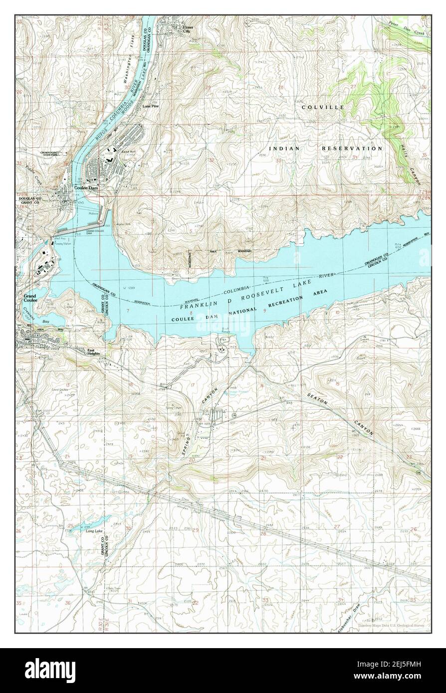 Grand coulee washington map hires stock photography and images Alamy