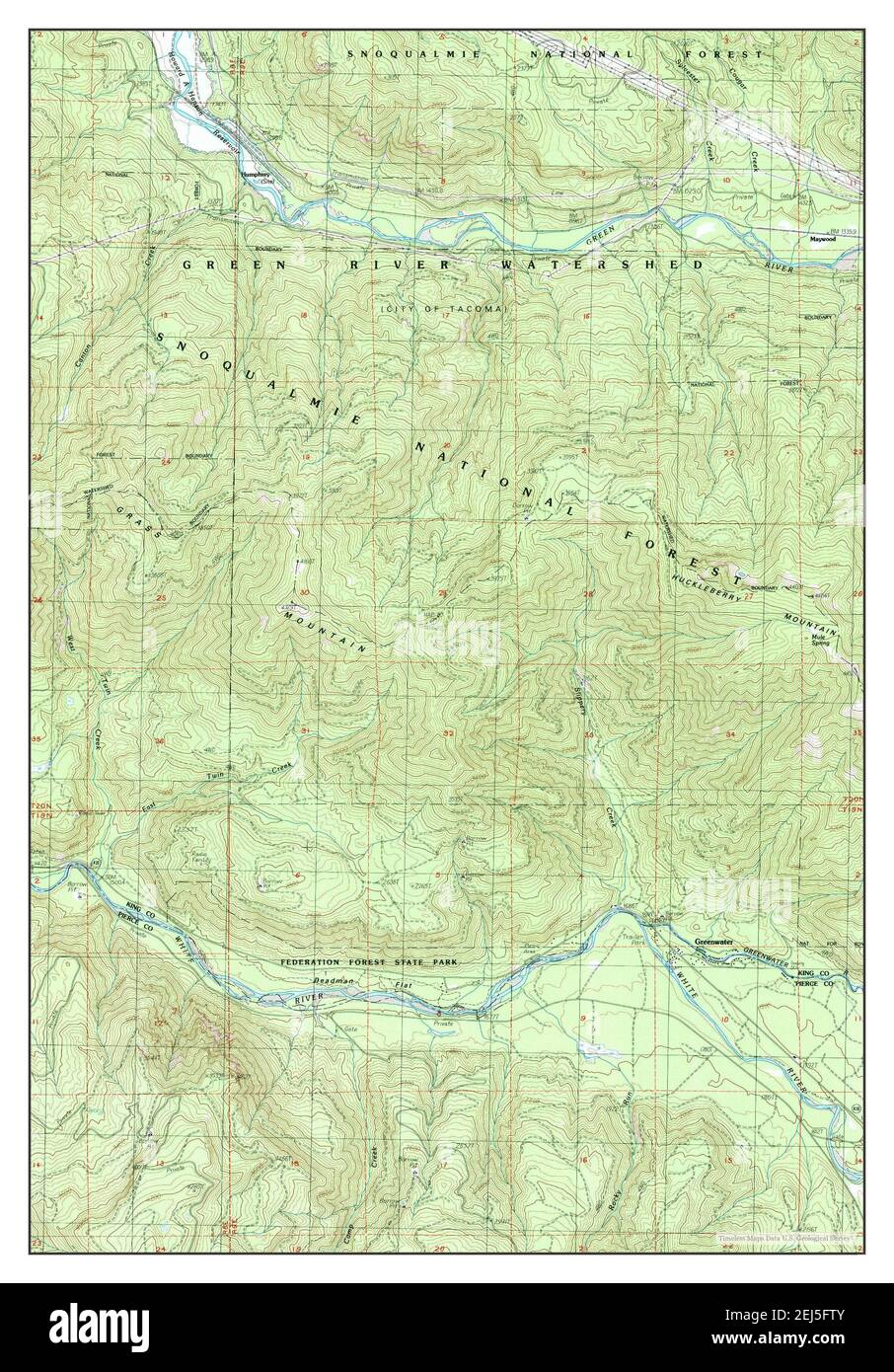 Greenwater, Washington, map 1986, 124000, United States of America by