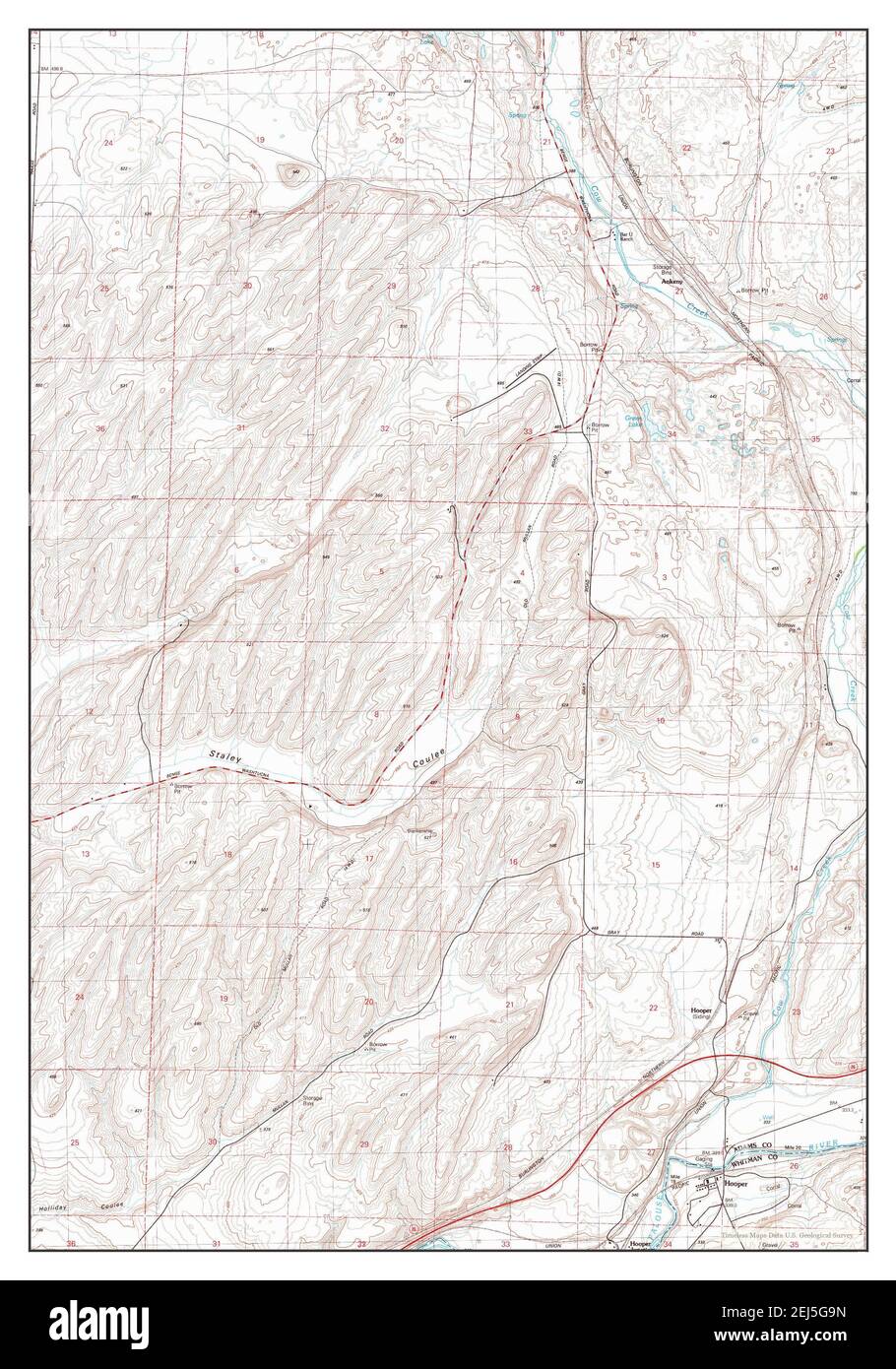 Hooper washington state map hires stock photography and images Alamy