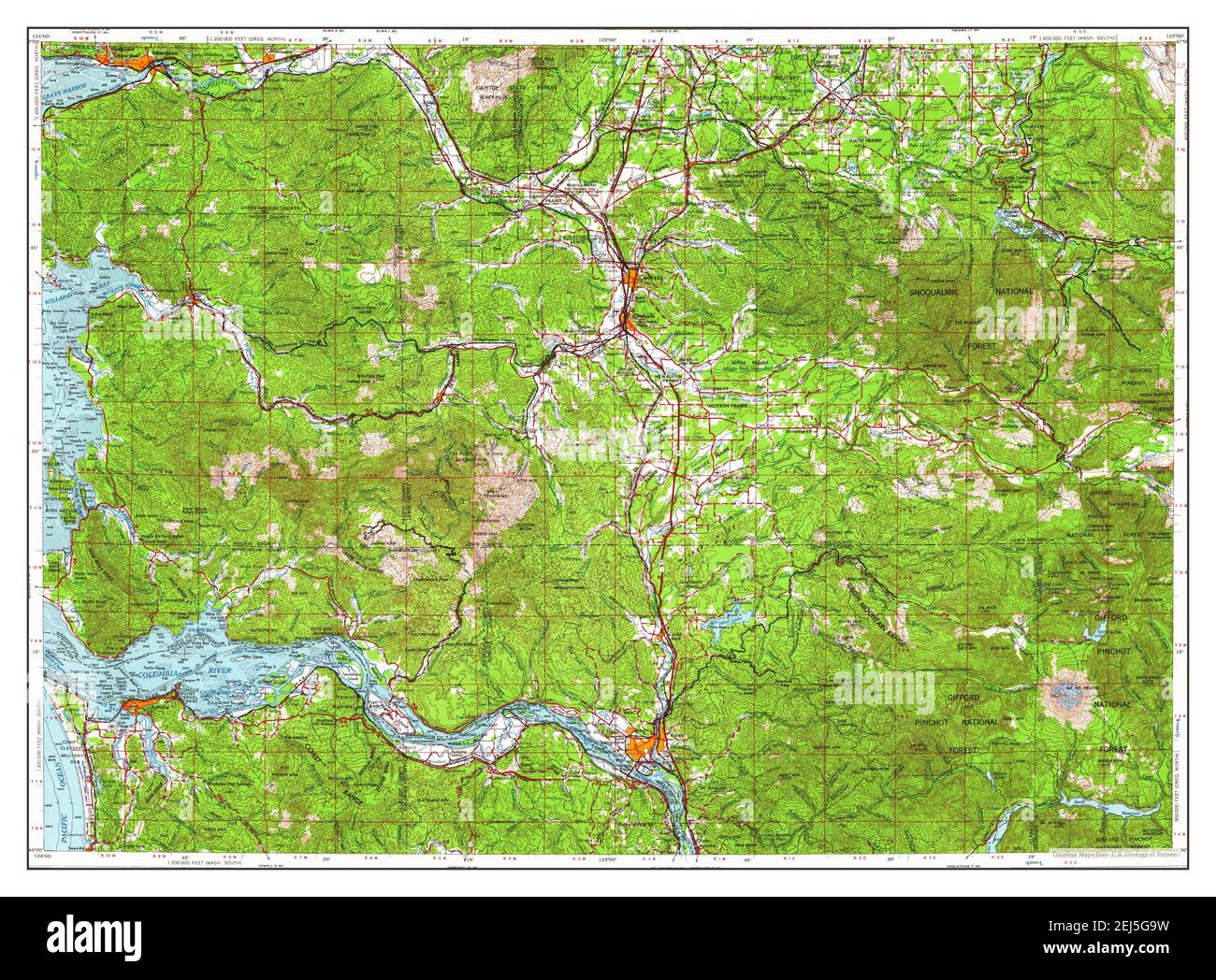 Hoquiam washington map hires stock photography and images Alamy
