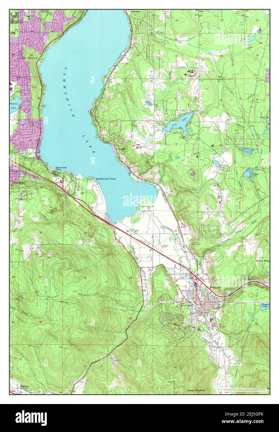 Issaquah, Washington, map 1950, 124000, United States of America by