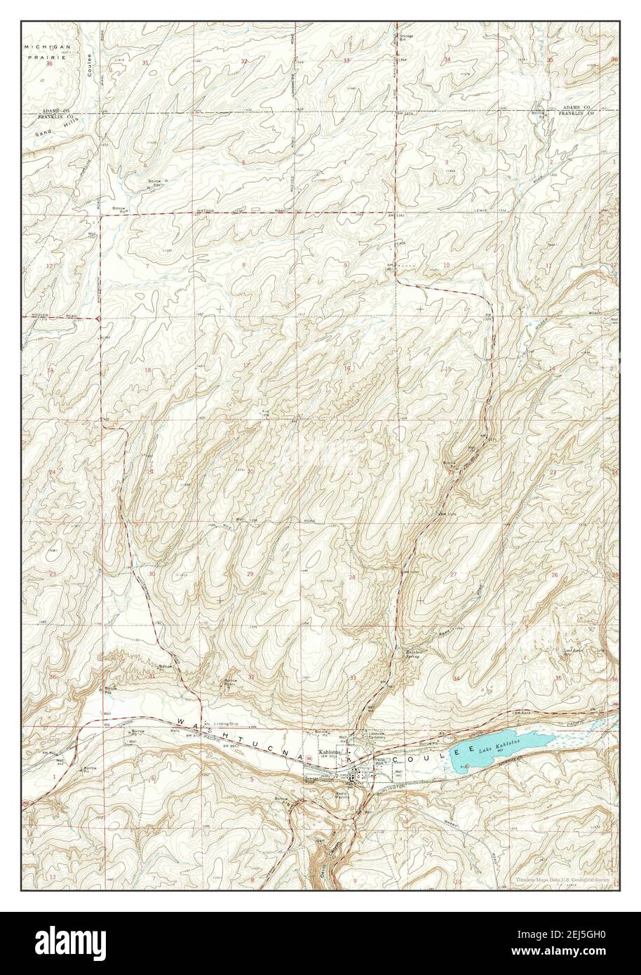 Kahlotus washington state map Cut Out Stock Images & Pictures Alamy