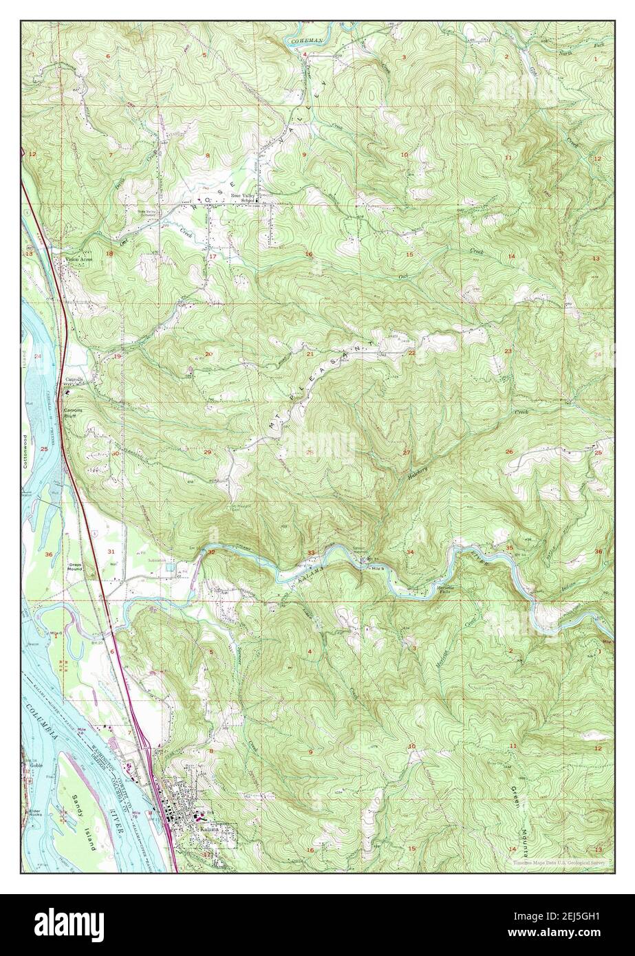 Kalama Washington Map 