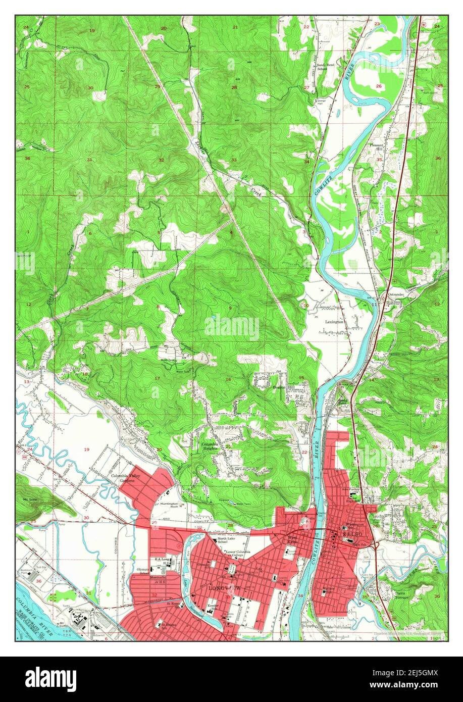 Map of kelso washington hires stock photography and images Alamy