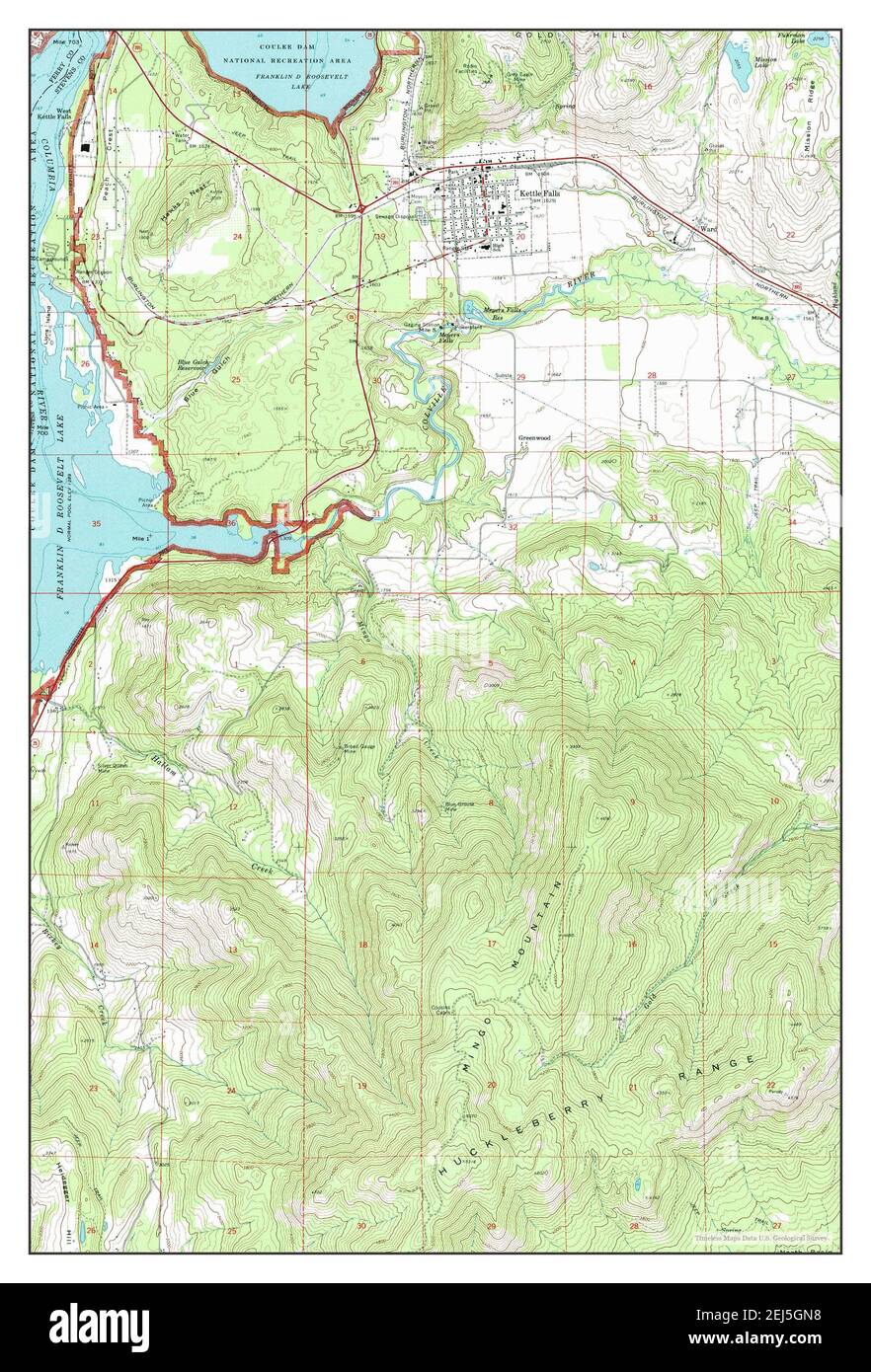 Map of kettle falls hires stock photography and images Alamy