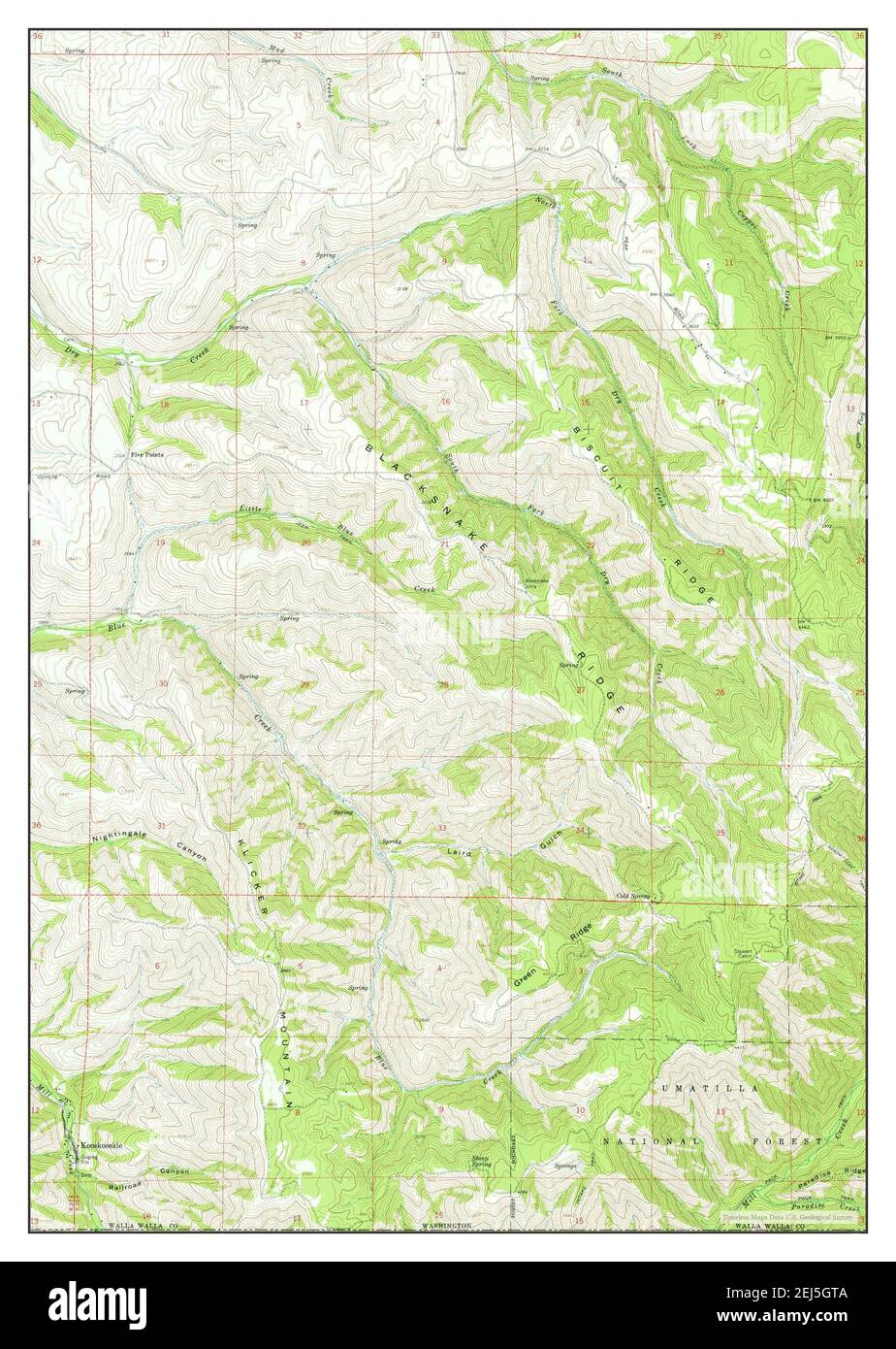 Kooskooskie, Washington, map 1966, 124000, United States of America by