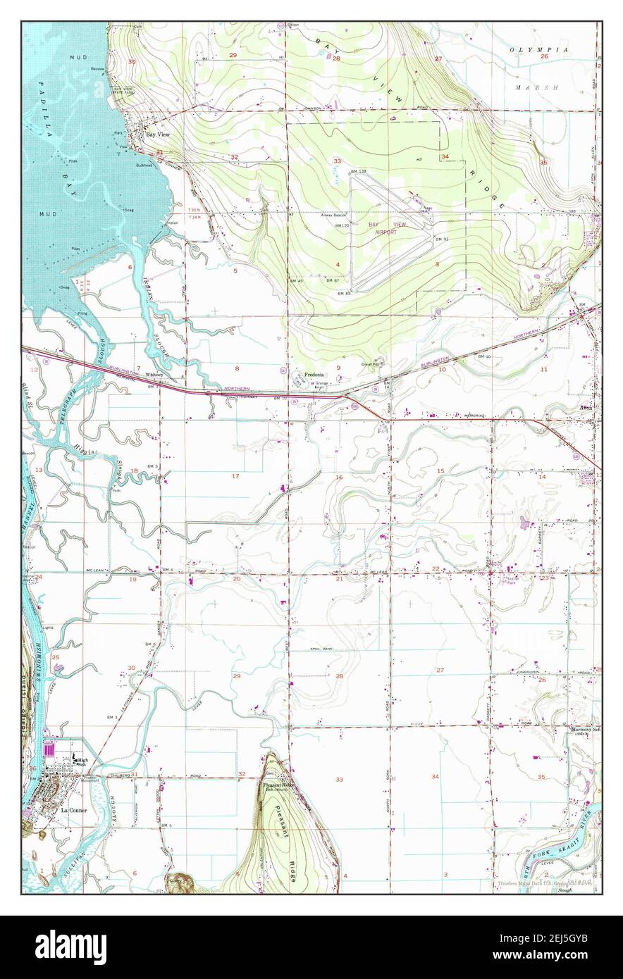 La Conner Washington Map La Conner, Washington, Map 1956, 1:24000, United States Of America By  Timeless Maps, Data U.s. Geological Survey Stock Photo - Alamy