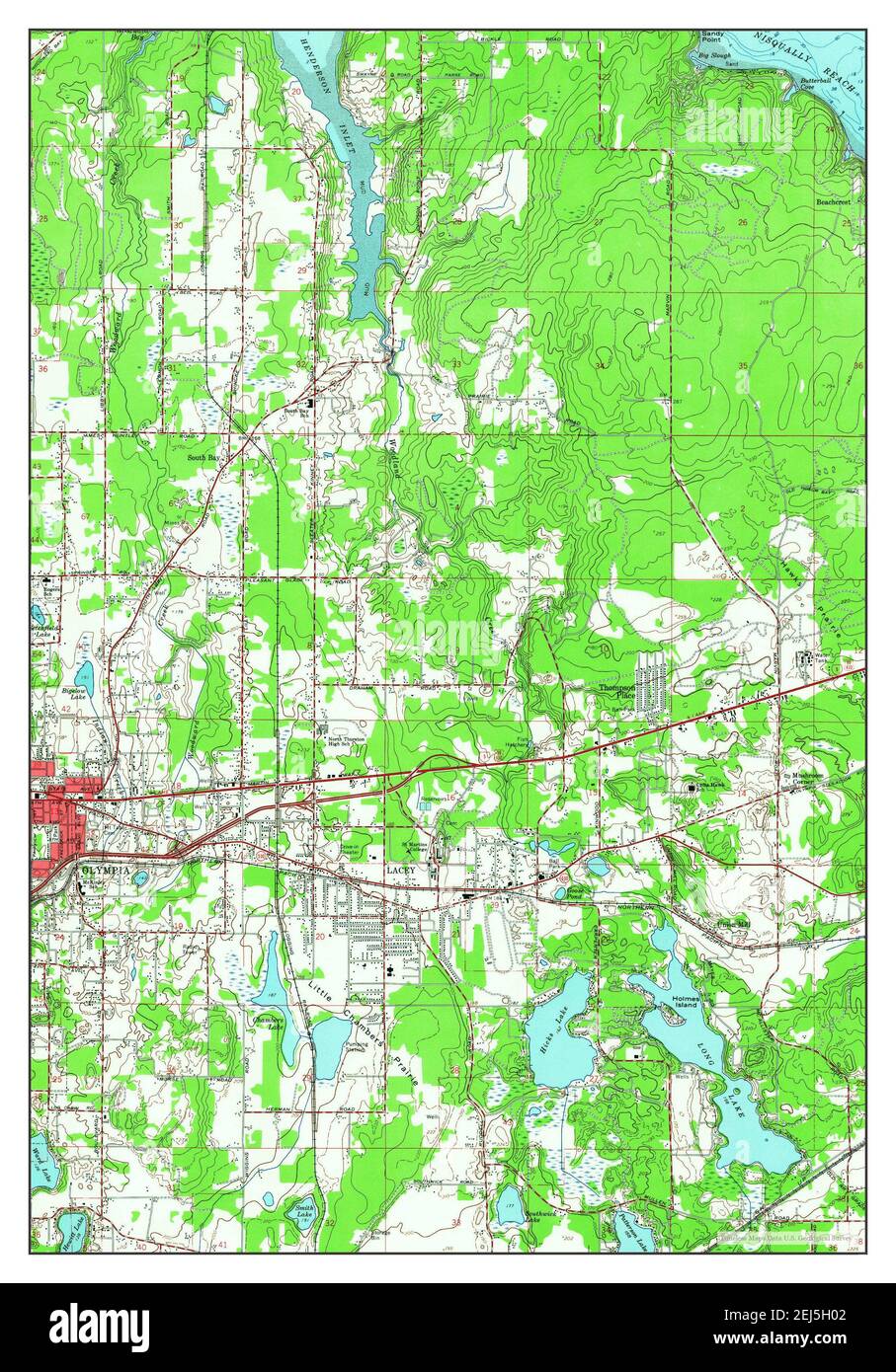 Lacey, Washington, map 1959, 124000, United States of America by