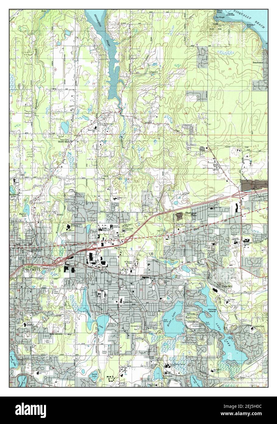 Lacey, Washington, map 1997, 124000, United States of America by