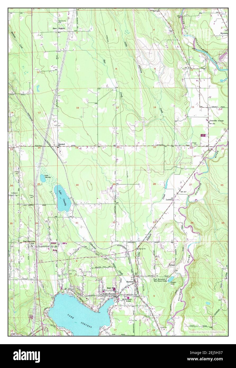 Lake Stevens, Washington, Map 1956, 1:24000, United States Of America 