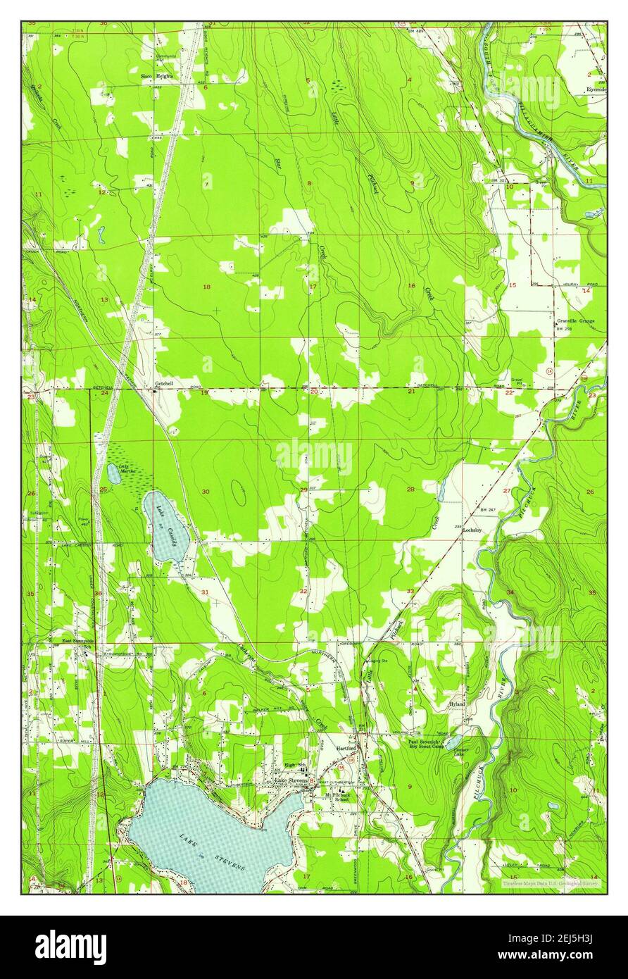 Lake Stevens, Washington, map 1956, 124000, United States of America by Timeless Maps, data U.S