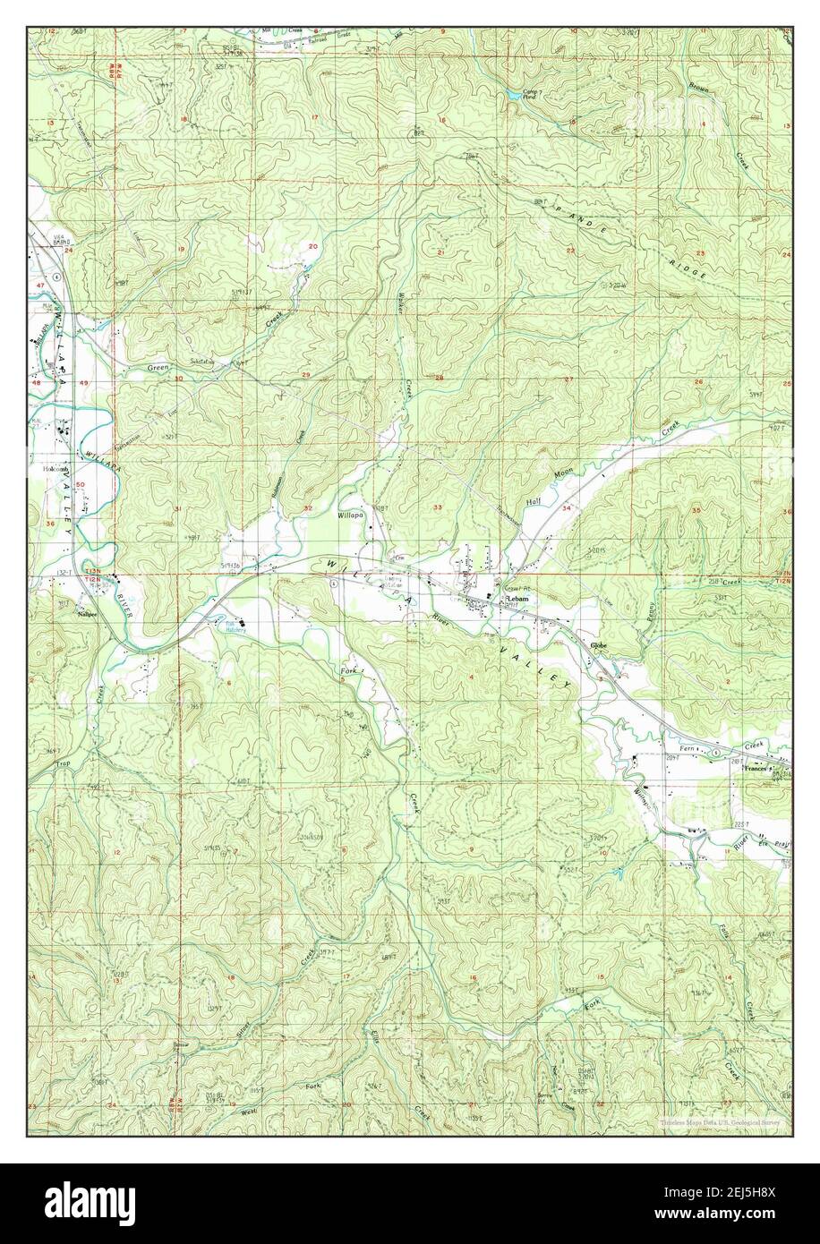 Lebam, Washington, map 1986, 124000, United States of America by