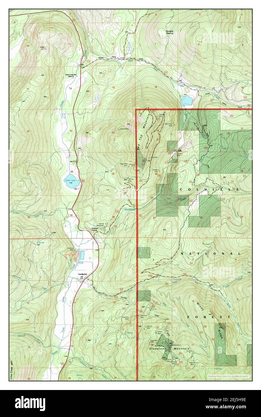 Leadpoint, Washington, map 1992, 1:24000, United States of America by Timeless Maps, data U.S. Geological Survey Stock Photo