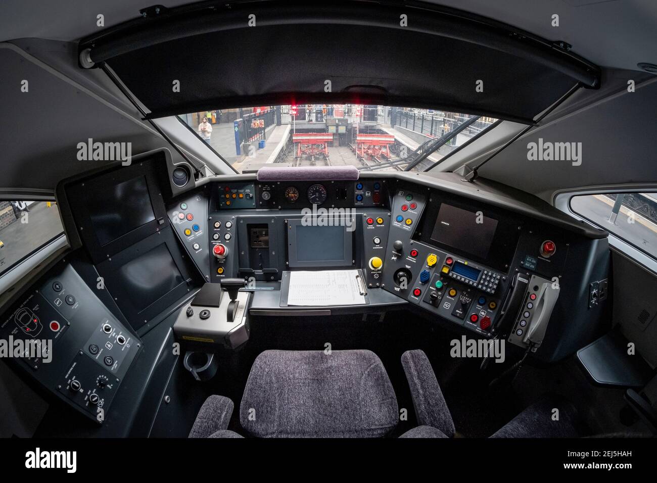 Inside the Driving Cab of a new IEP Class 800 / 801 Train made by