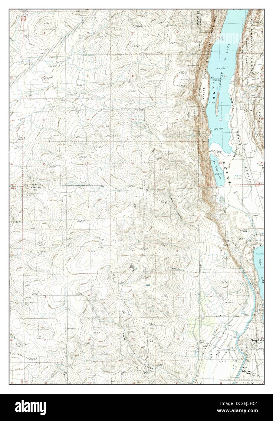 Soap lake washington map hires stock photography and images Alamy