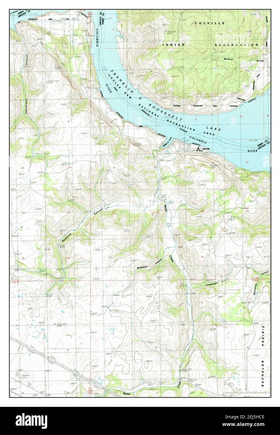 Lincoln, Washington, map 1985, 1:24000, United States of America by ...