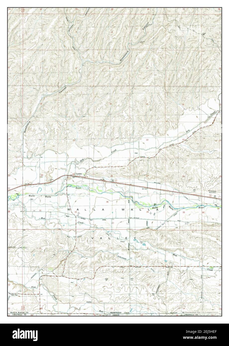 Lowden, Washington, map 1991, 124000, United States of America by