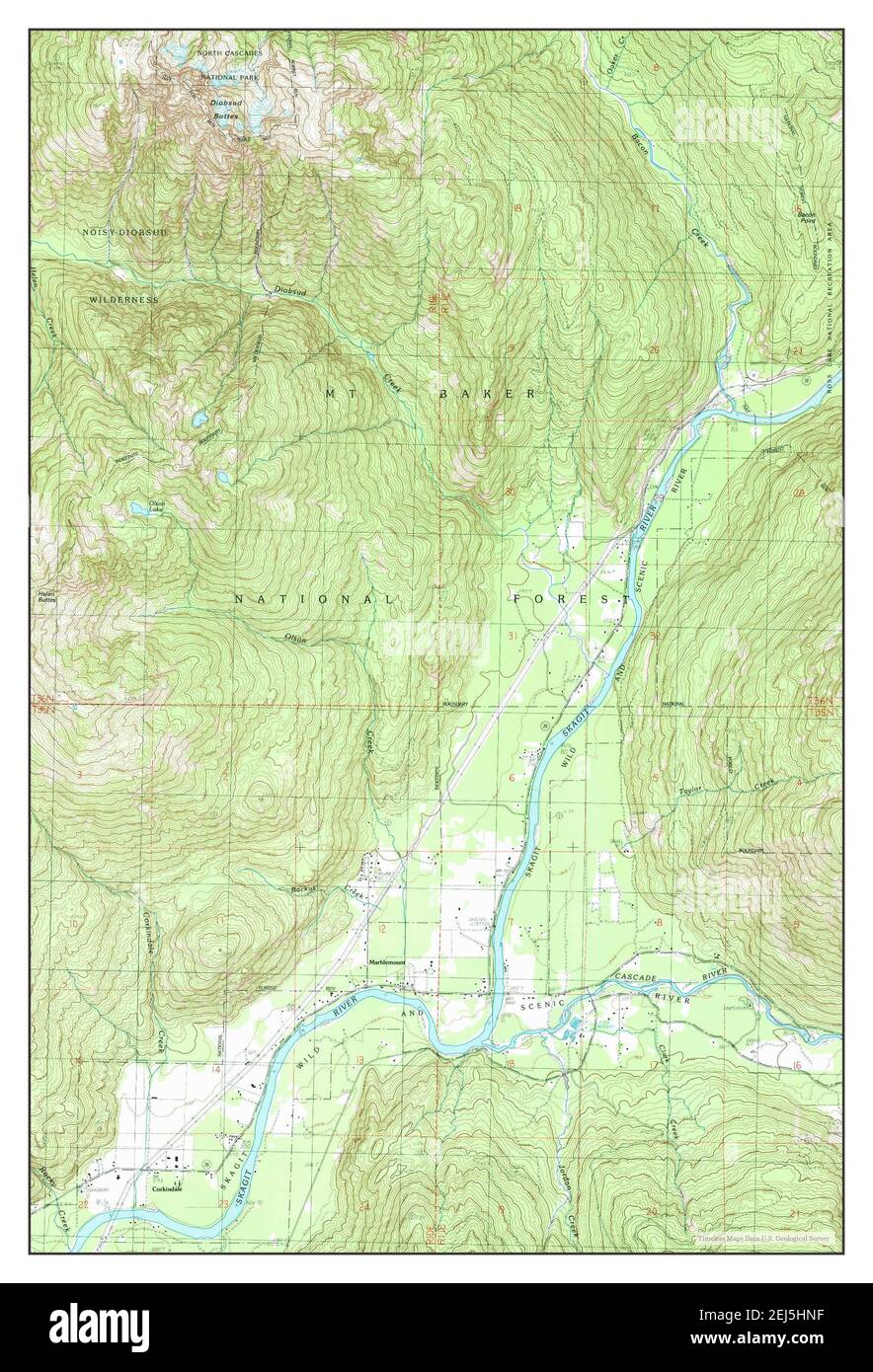 Marblemount, Washington, map 1989, 124000, United States of America by