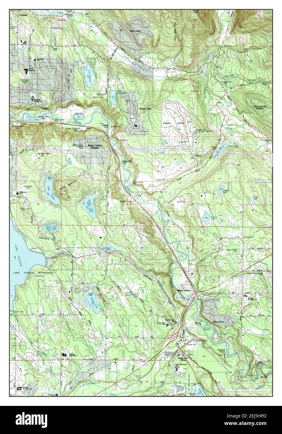Maple Valley, Washington, map 1995, 124000, United States of America