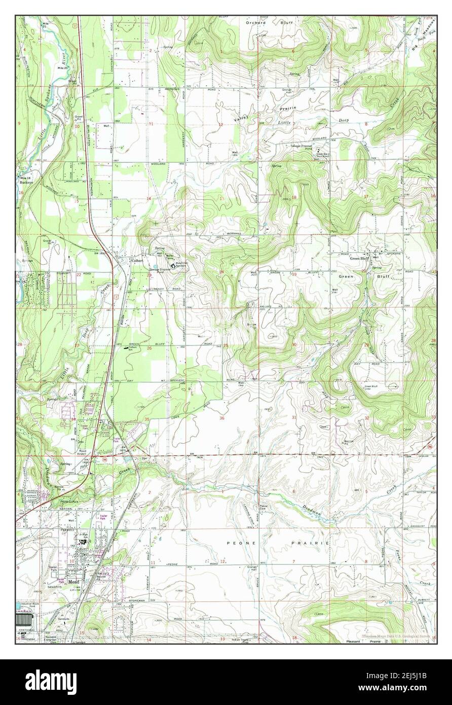 Mead, Washington, map 1973, 124000, United States of America by