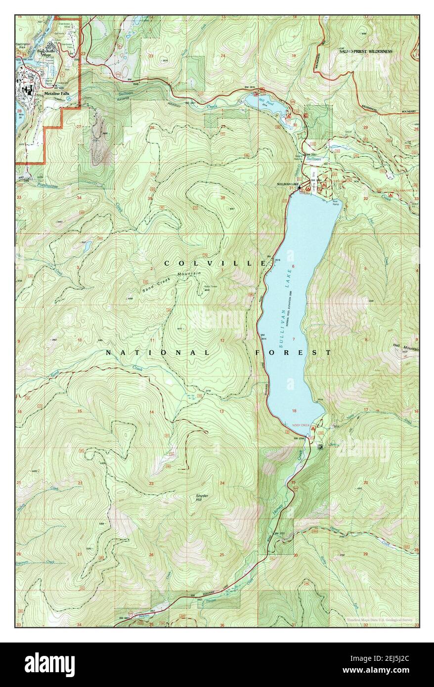 Metaline Falls, Washington, map 1992, 1:24000, United States of America ...