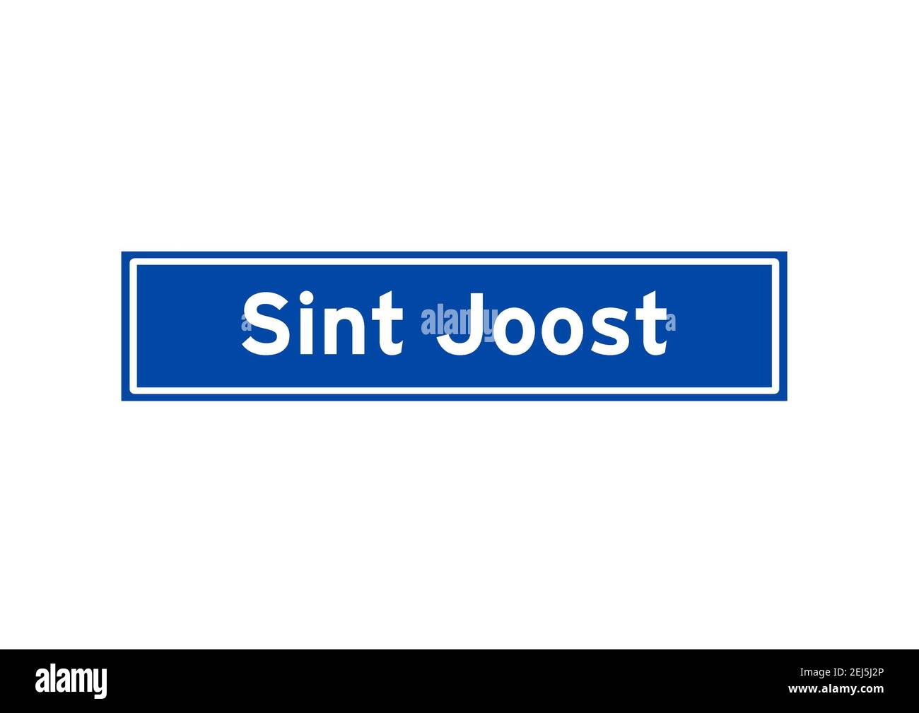 Sint Joost isolated Dutch place name sign. City sign from the Netherlands. Stock Photo