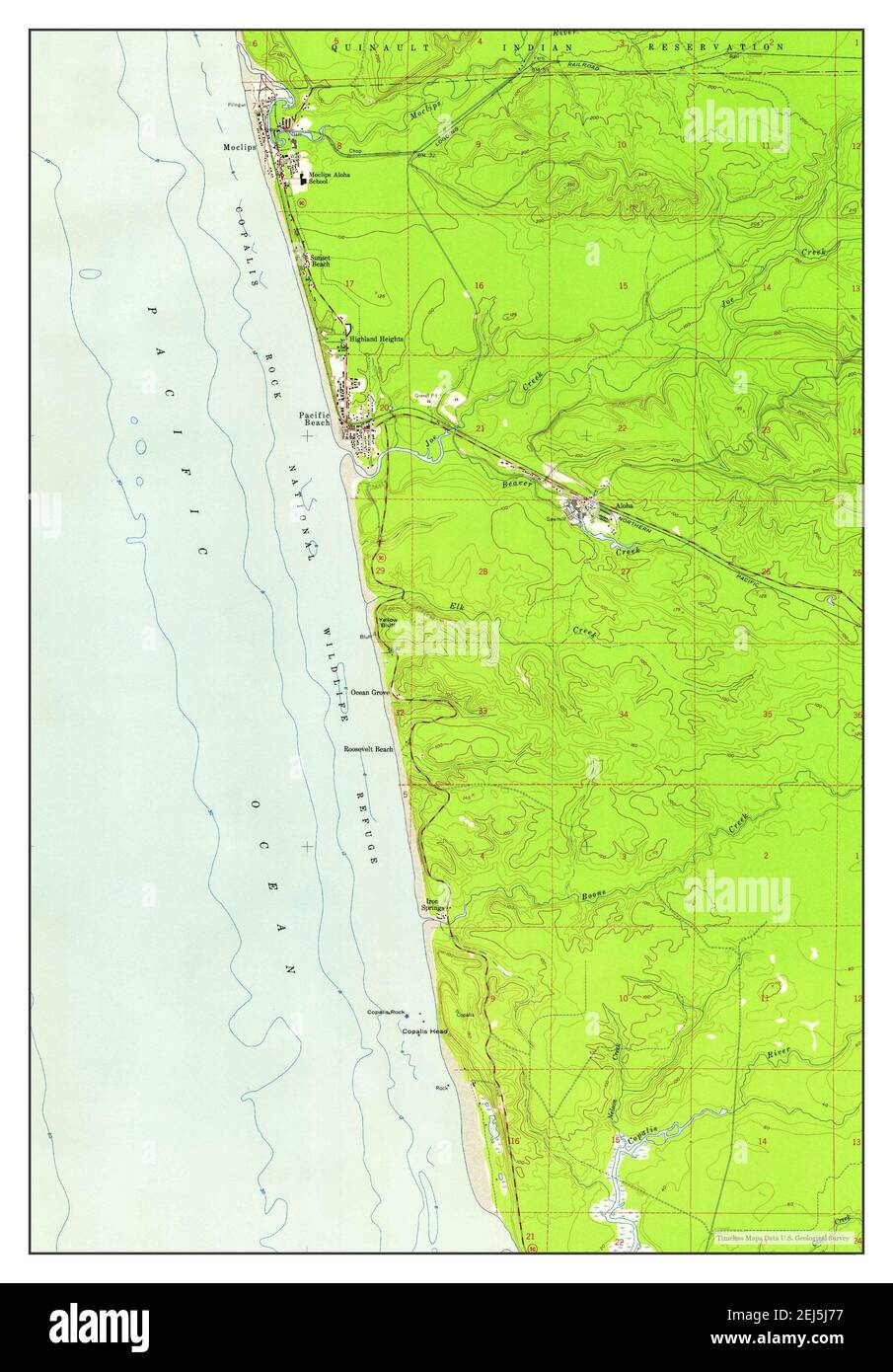 Moclips washington state map hires stock photography and images Alamy
