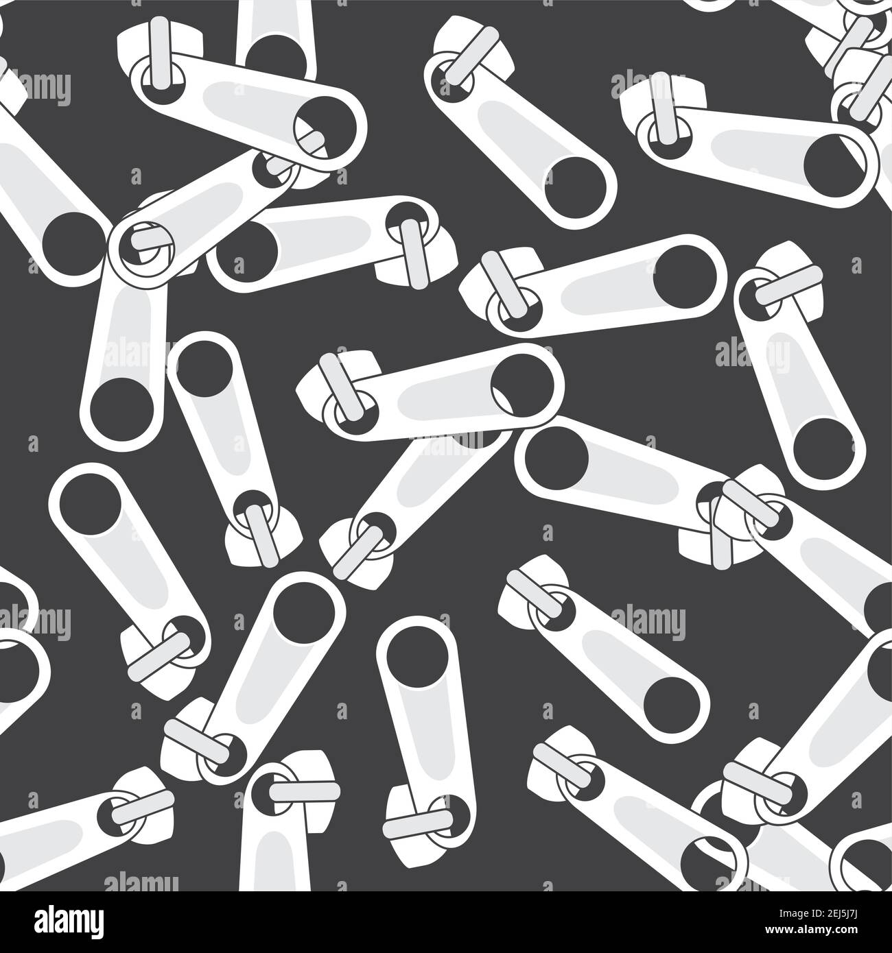Seamless pattern with zippers,flat vector illustration Stock Vector
