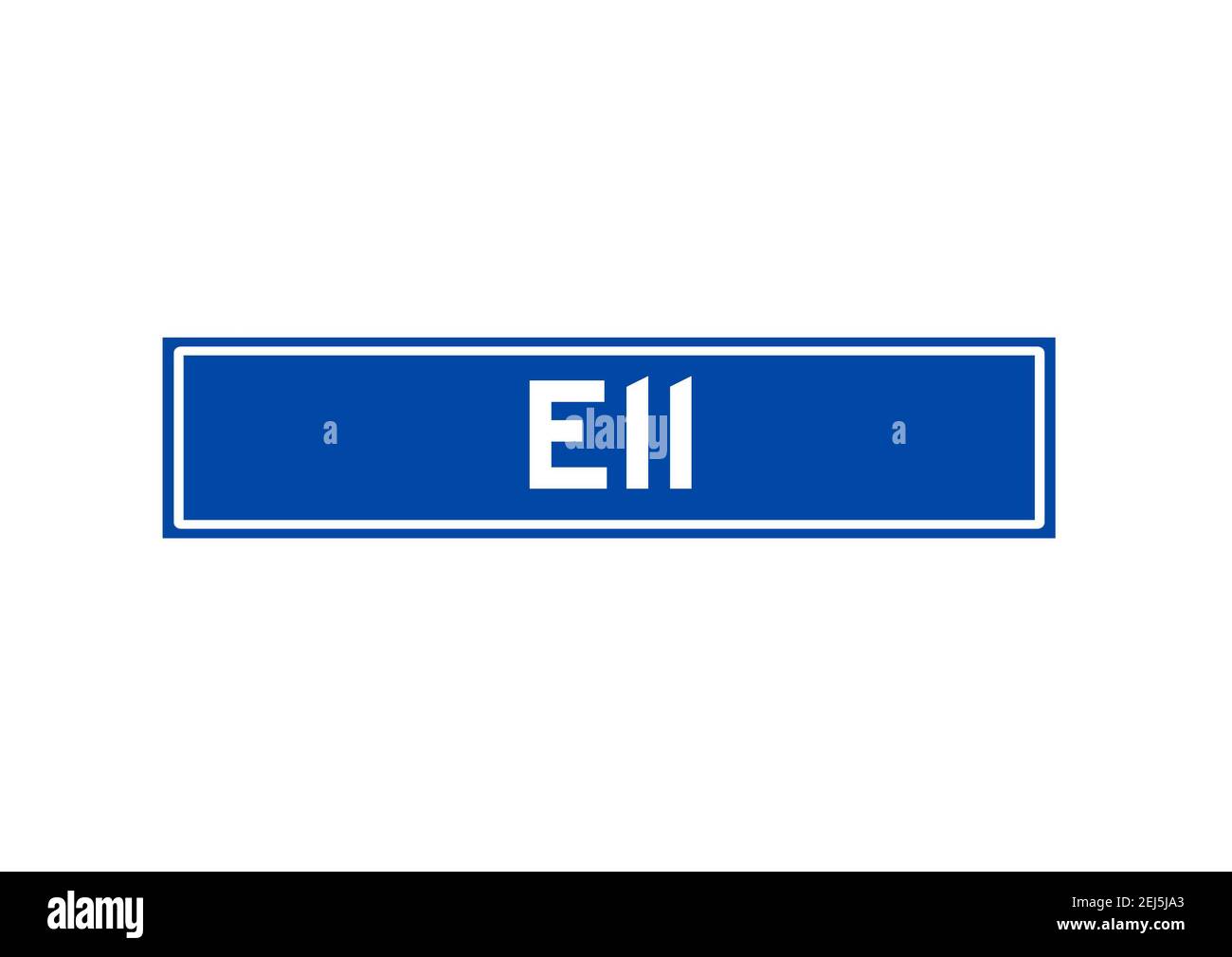 Ell isolated Dutch place name sign. City sign from the Netherlands