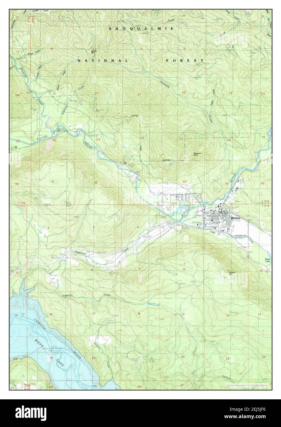 Morton, Washington, map 1987, 124000, United States of America by