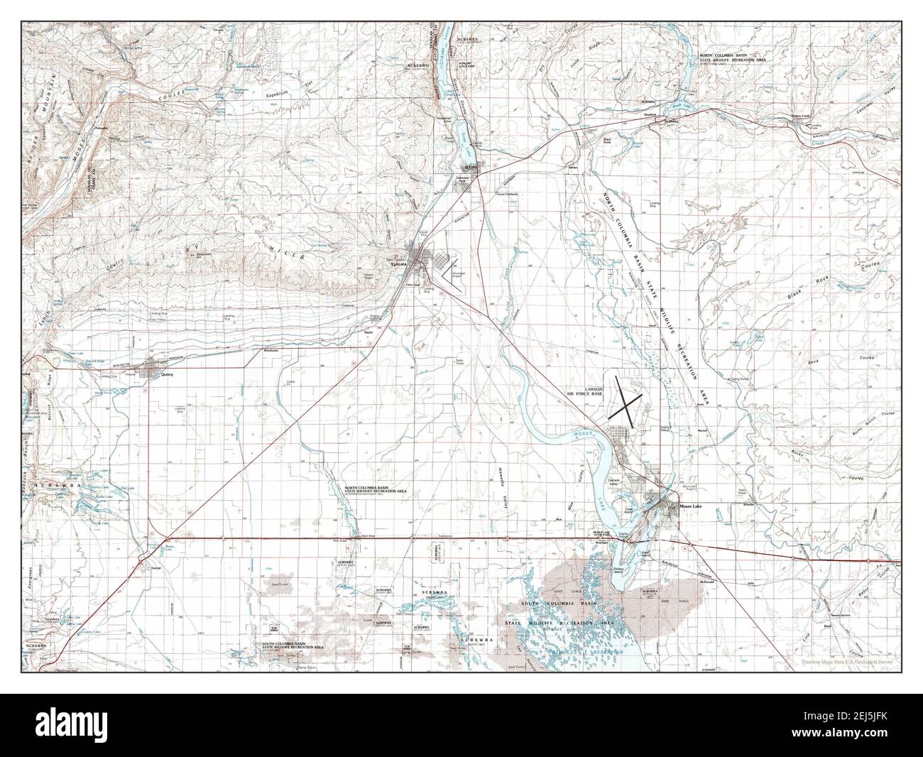 Map of moses lake hires stock photography and images Alamy