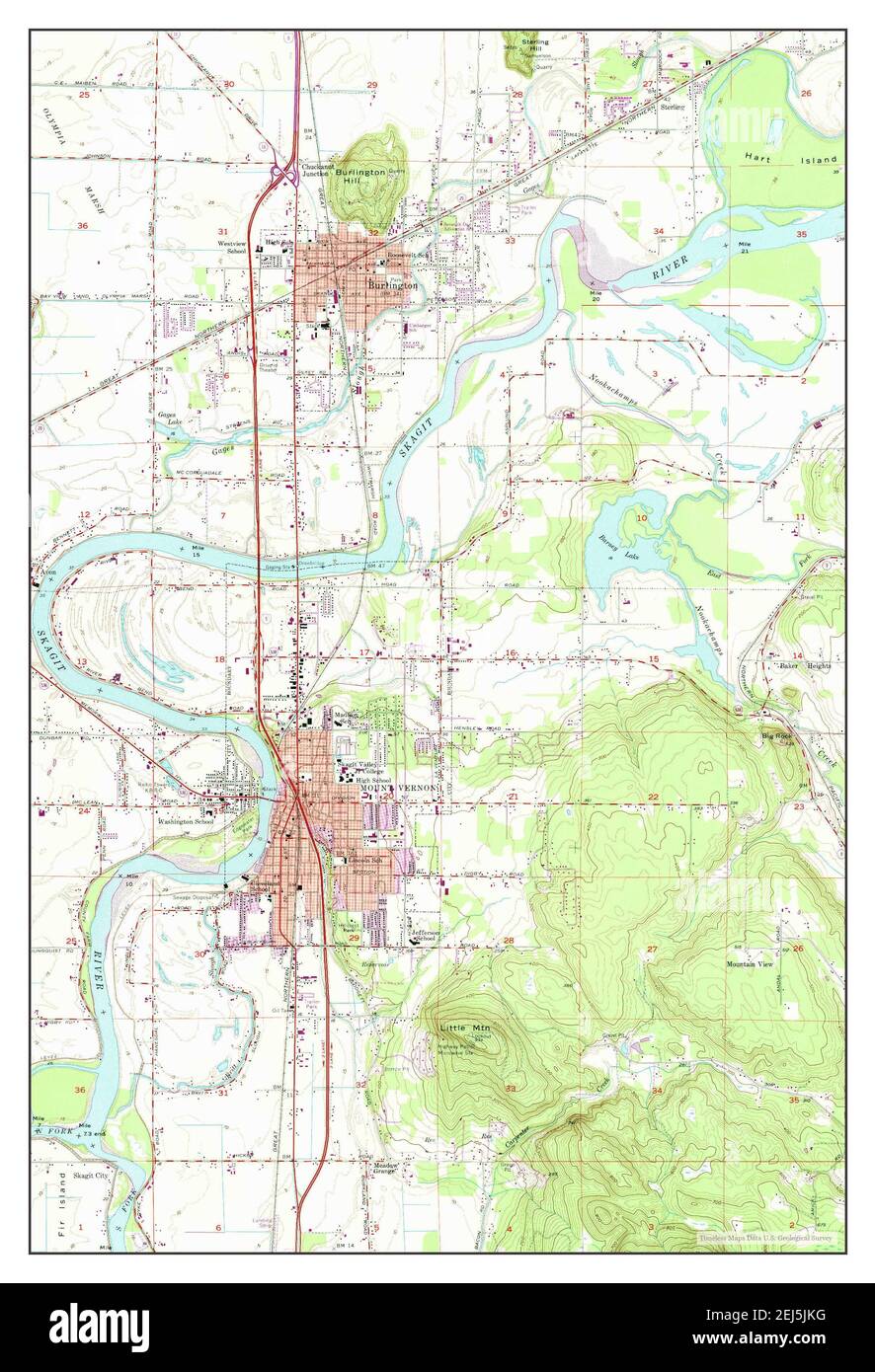 Mount Vernon, Washington, map 1956, 124000, United States of America