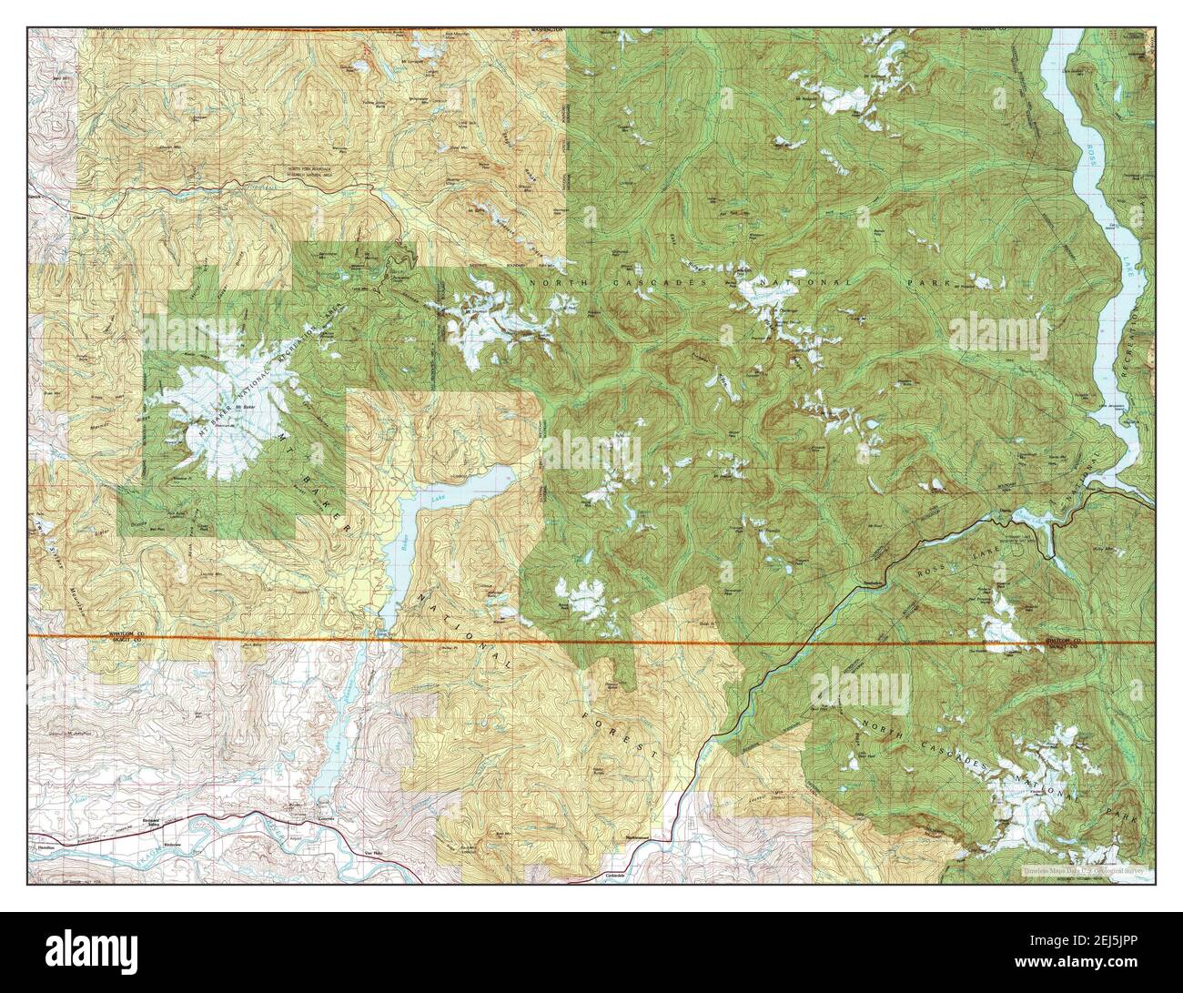 Mt Baker, Washington, map 1979, 1100000, United States of America by