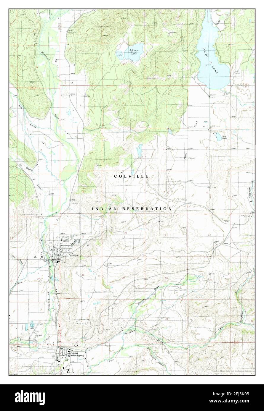 Nespelem, Washington, map 1989, 124000, United States of America by