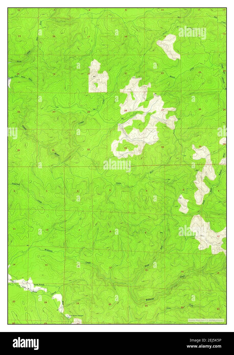 North Nemah, Washington, map 1955, 124000, United States of America by