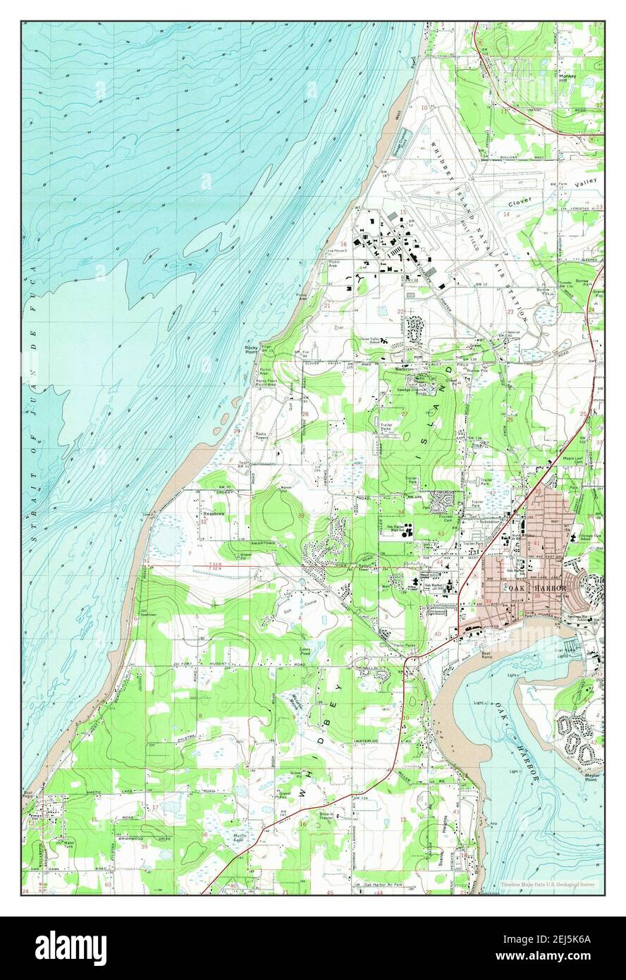 Oak Harbor, Washington, map 1973, 1:24000, United States of America by Timeless Maps, data U.S 