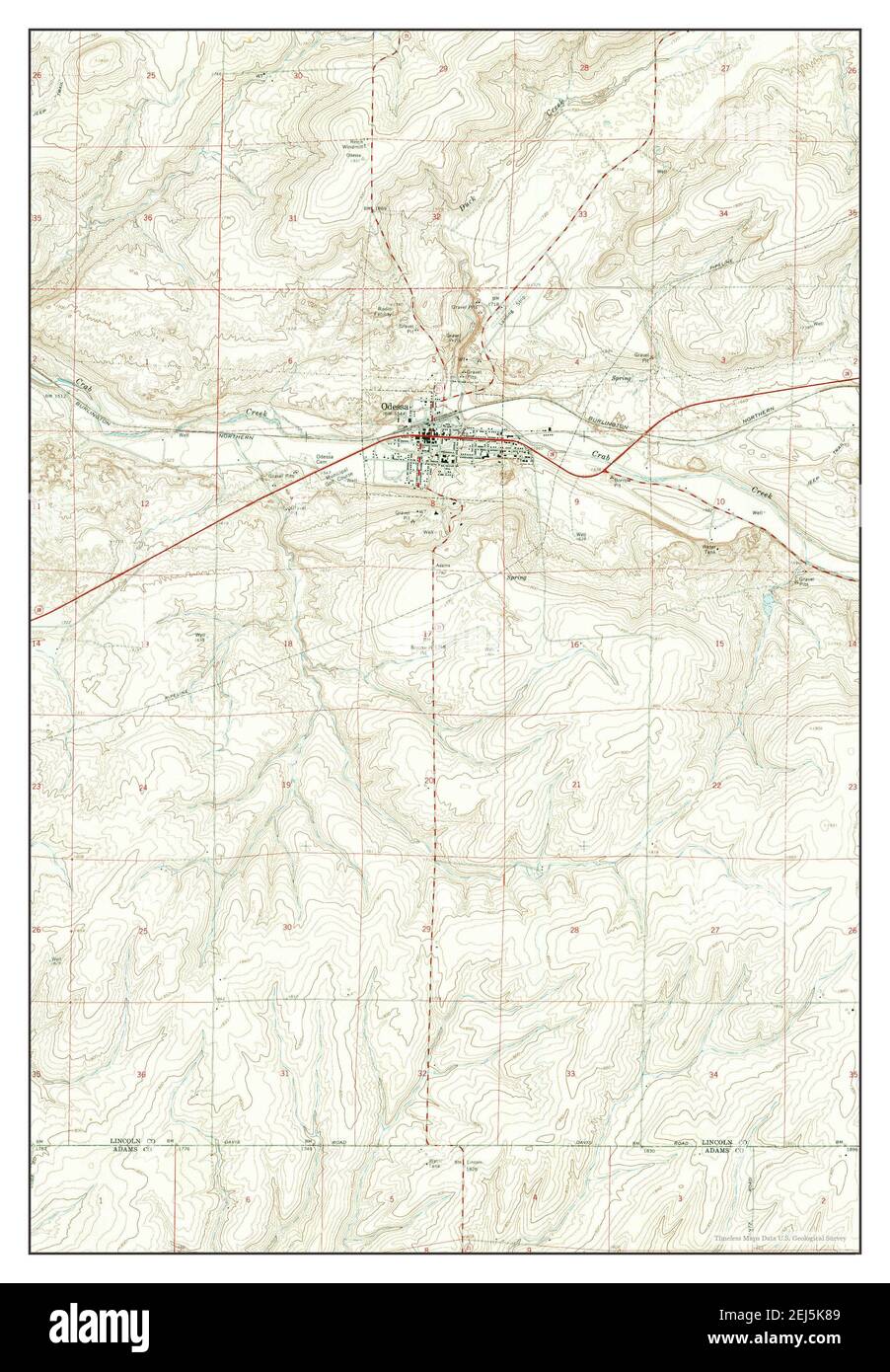 Odessa, Washington, map 1968, 124000, United States of America by Timeless Maps, data U.S