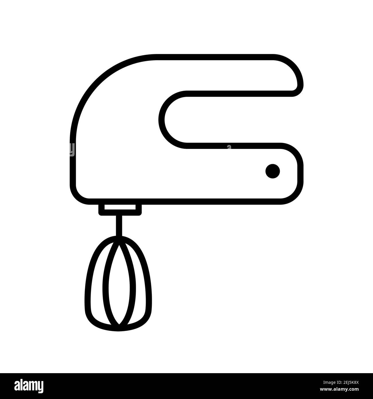 Kitchen mixer. Simple food icon in trendy line style isolated on white ...