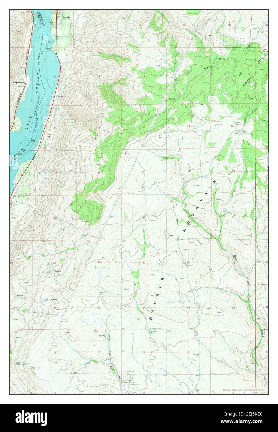 Orondo, Washington, map 1968, 124000, United States of America by