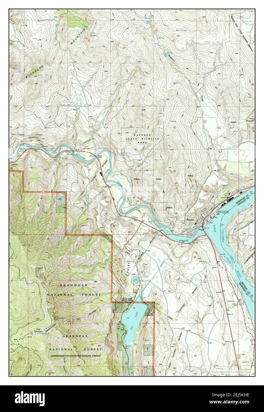 Pateros washington map hires stock photography and images Alamy