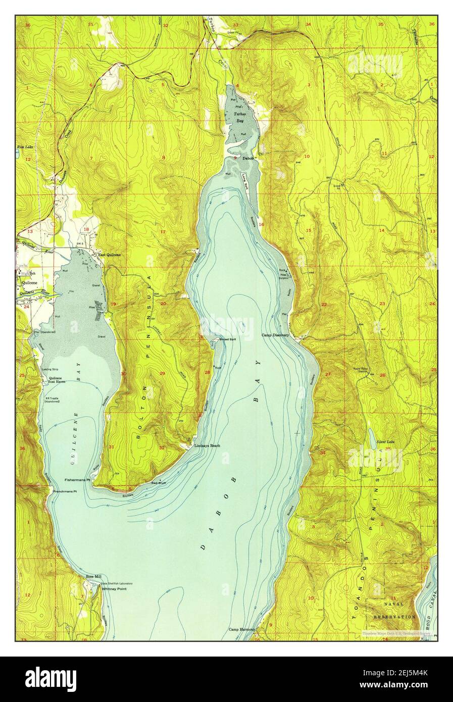 Quilcene, Washington, map 1953, 124000, United States of America by