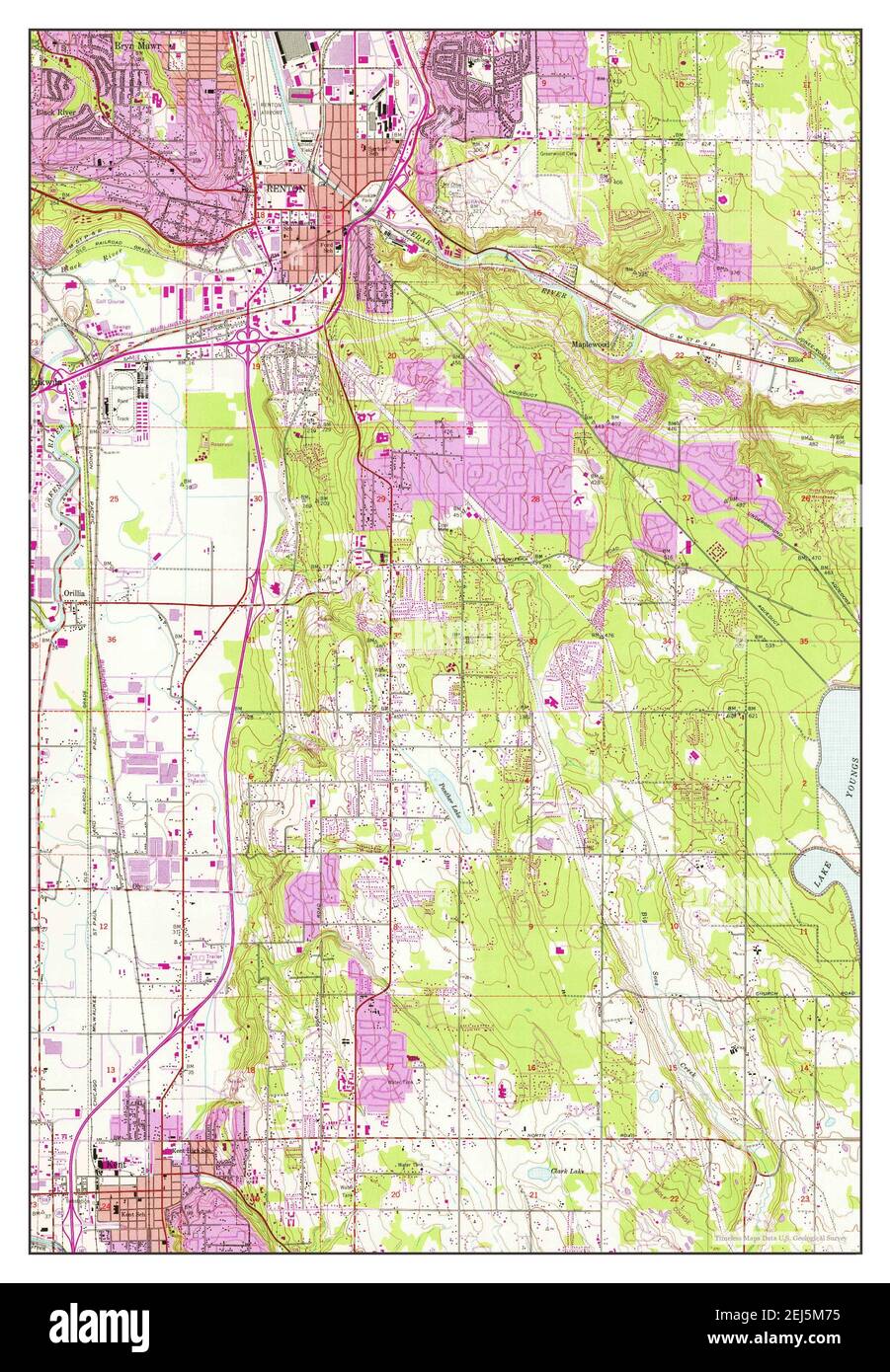 Renton, Washington, map 1949, 124000, United States of America by