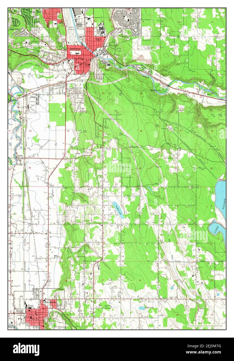 Renton, Washington, map 1949, 124000, United States of America by