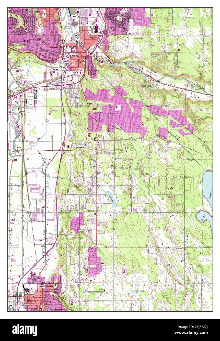Renton, Washington, map 1949, 124000, United States of America by